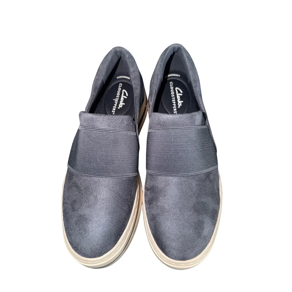 Clarks Cloud-steppers Audreigh Eve 7.5‎ M  Blue Slip On Platform Sneakers